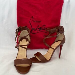 Christian Louboutin Choca Criss Cross Croc Size 38.5